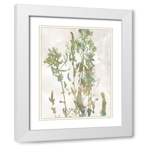 Untamed Garden I White Modern Wood Framed Art Print with Double Matting by Robinson, Carol