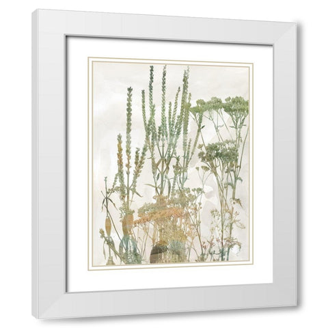 Untamed Garden II White Modern Wood Framed Art Print with Double Matting by Robinson, Carol