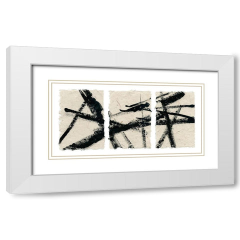 Got Our Lines Crossed White Modern Wood Framed Art Print with Double Matting by Robinson, Carol