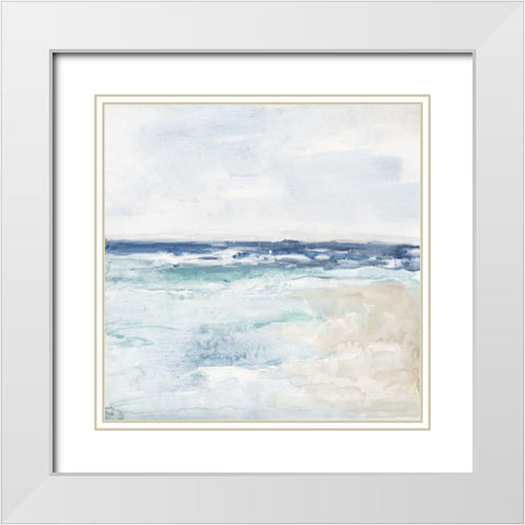 Jeweled Waters White Modern Wood Framed Art Print with Double Matting by Swatland, Sally