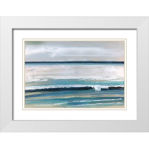 Ocean Stratus White Modern Wood Framed Art Print with Double Matting by Swatland, Sally