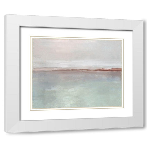 Desert Calm White Modern Wood Framed Art Print with Double Matting by Swatland, Sally