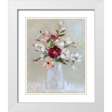 Fresh Pinks White Modern Wood Framed Art Print with Double Matting by Swatland, Sally