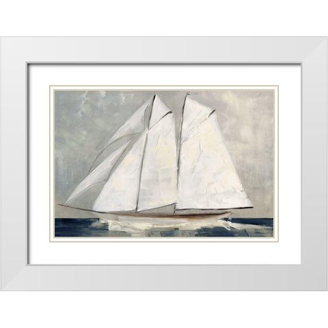 Setting Sail White Modern Wood Framed Art Print with Double Matting by Swatland, Sally