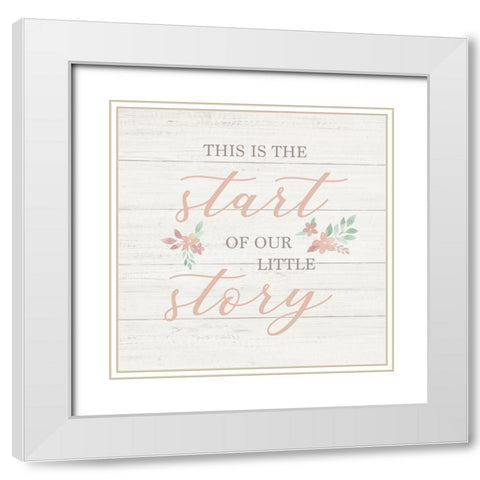 Little Story White Modern Wood Framed Art Print with Double Matting by Carpentieri, Natalie
