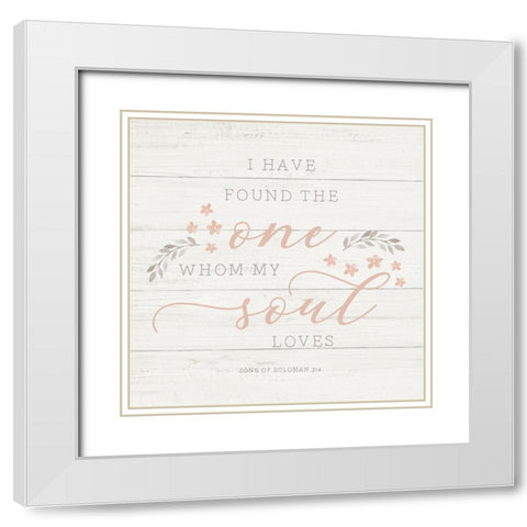 The One White Modern Wood Framed Art Print with Double Matting by Carpentieri, Natalie