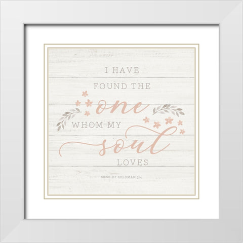 The One White Modern Wood Framed Art Print with Double Matting by Carpentieri, Natalie