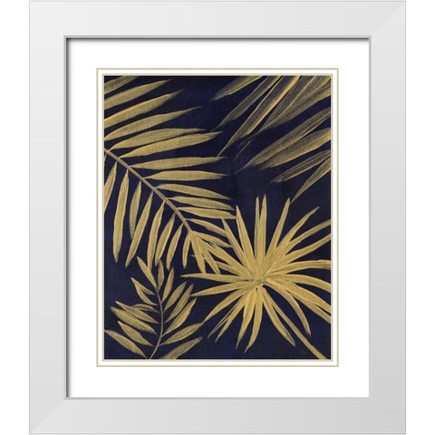 Tropical Gold White Modern Wood Framed Art Print with Double Matting by Nan