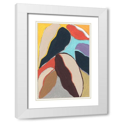 Botanical I White Modern Wood Framed Art Print with Double Matting by Santiago, Daniela