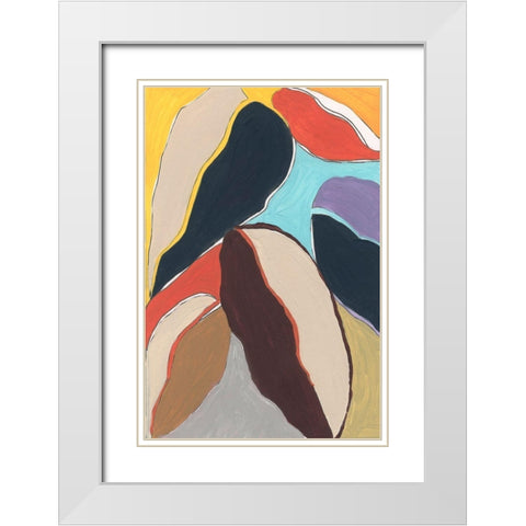 Botanical I White Modern Wood Framed Art Print with Double Matting by Santiago, Daniela