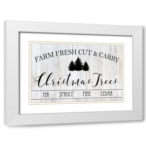 Cut And Carry White Modern Wood Framed Art Print with Double Matting by Robinson, Carol