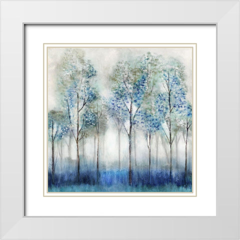 Dream Forest White Modern Wood Framed Art Print with Double Matting by Tava Studios