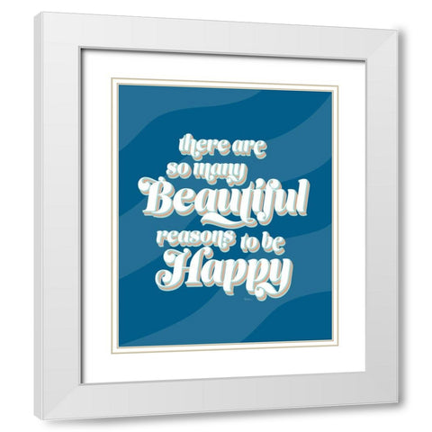 Beautiful White Modern Wood Framed Art Print with Double Matting by Carpentieri, Natalie