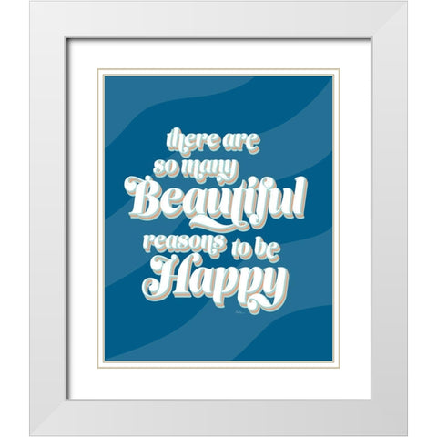 Beautiful White Modern Wood Framed Art Print with Double Matting by Carpentieri, Natalie