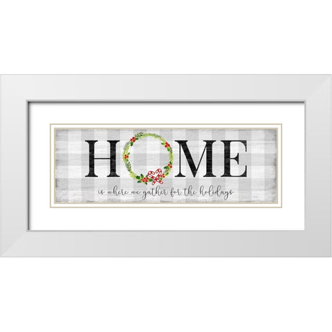 Gather for the Holidays White Modern Wood Framed Art Print with Double Matting by Carpentieri, Natalie