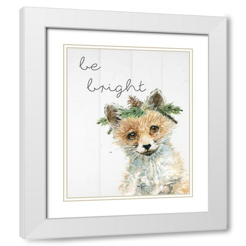 Be Bright White Modern Wood Framed Art Print with Double Matting by Robinson, Carol