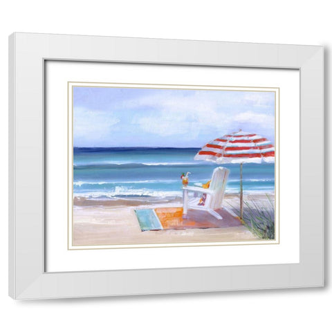 Tea by the Sea White Modern Wood Framed Art Print with Double Matting by Swatland, Sally