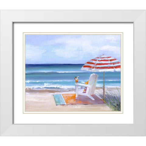 Tea by the Sea White Modern Wood Framed Art Print with Double Matting by Swatland, Sally