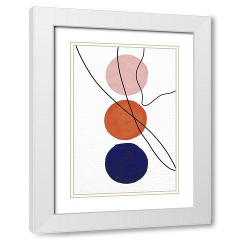 Millenium Geo White Modern Wood Framed Art Print with Double Matting by Pattinian, Merri