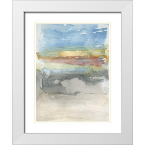 High Desert Sunset I White Modern Wood Framed Art Print with Double Matting by Jill, Susan