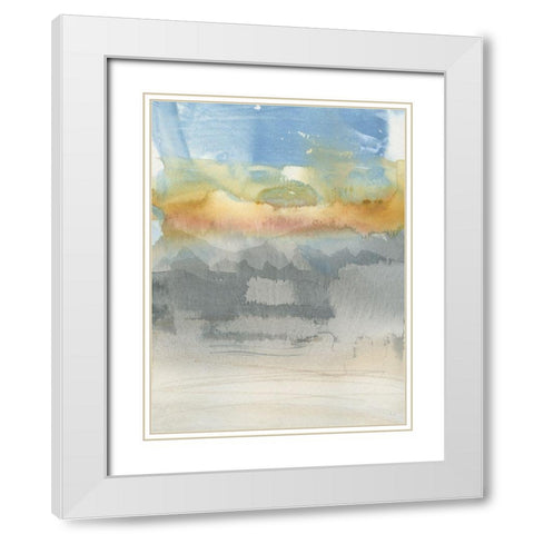 High Desert Sunset II White Modern Wood Framed Art Print with Double Matting by Jill, Susan