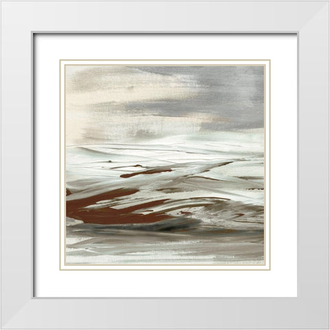 Tumultuous Earth White Modern Wood Framed Art Print with Double Matting by Jill, Susan