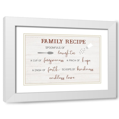 Endless Love White Modern Wood Framed Art Print with Double Matting by CAD Designs