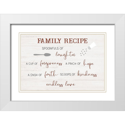 Endless Love White Modern Wood Framed Art Print with Double Matting by CAD Designs