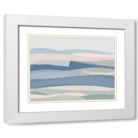 Rolling Waters White Modern Wood Framed Art Print with Double Matting by Carpentieri, Natalie