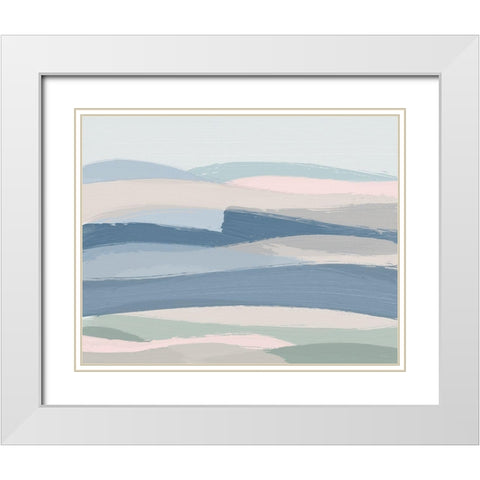 Rolling Waters White Modern Wood Framed Art Print with Double Matting by Carpentieri, Natalie