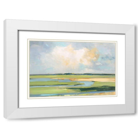 Pastel Horizon II White Modern Wood Framed Art Print with Double Matting by Swatland, Sally