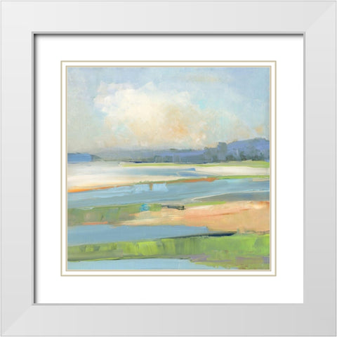 Pastel Coast White Modern Wood Framed Art Print with Double Matting by Swatland, Sally