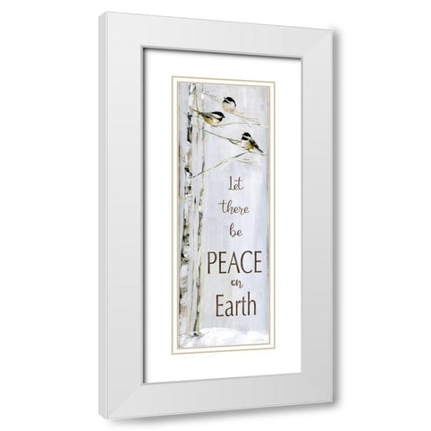 Winter Peace White Modern Wood Framed Art Print with Double Matting by Swatland, Sally