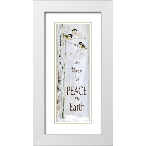 Winter Peace White Modern Wood Framed Art Print with Double Matting by Swatland, Sally