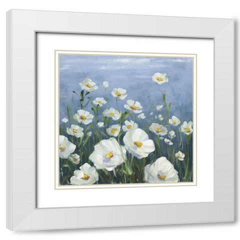 Field of Peace White Modern Wood Framed Art Print with Double Matting by Swatland, Sally