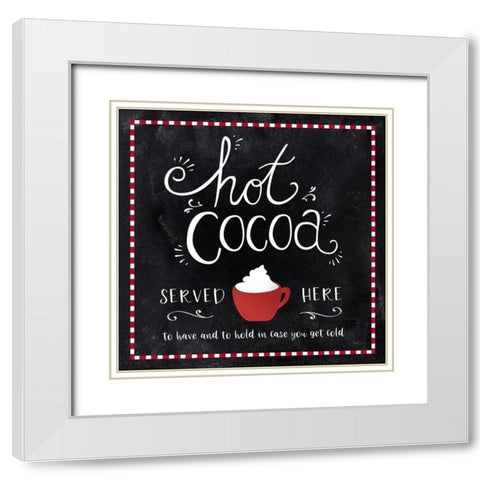 Hot Cocoa White Modern Wood Framed Art Print with Double Matting by Carpentieri, Natalie