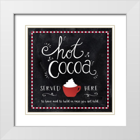 Hot Cocoa White Modern Wood Framed Art Print with Double Matting by Carpentieri, Natalie