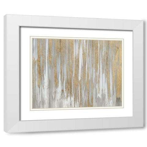 Behind the Waterfall White Modern Wood Framed Art Print with Double Matting by Jill, Susan