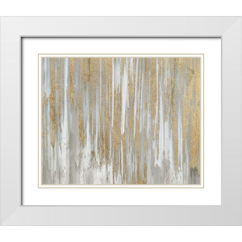 Behind the Waterfall White Modern Wood Framed Art Print with Double Matting by Jill, Susan