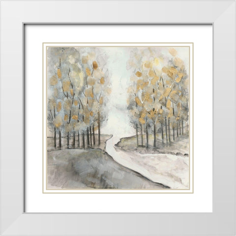 Golden Grove White Modern Wood Framed Art Print with Double Matting by Jill, Susan