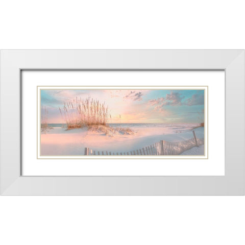 Through the Sea Grass White Modern Wood Framed Art Print with Double Matting by Calascibetta, Mike