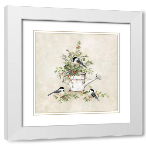 Winter Garden Gathering I White Modern Wood Framed Art Print with Double Matting by Swatland, Sally