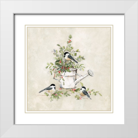 Winter Garden Gathering I White Modern Wood Framed Art Print with Double Matting by Swatland, Sally