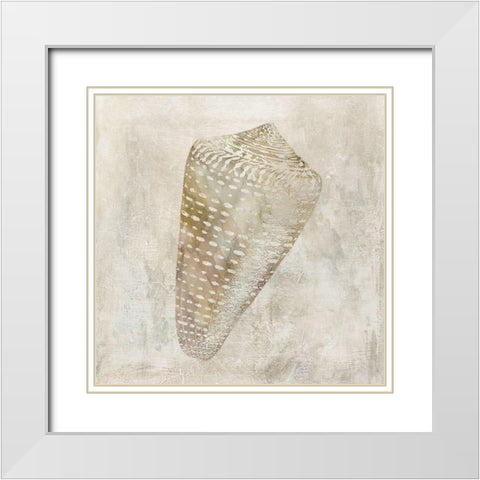 Seashell Illusion II White Modern Wood Framed Art Print with Double Matting by Robinson, Carol