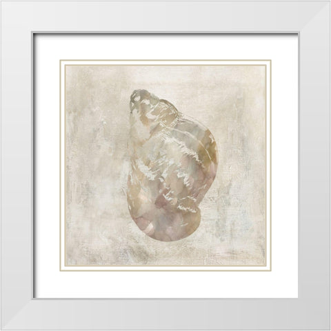 Seashell Illusion IV White Modern Wood Framed Art Print with Double Matting by Robinson, Carol
