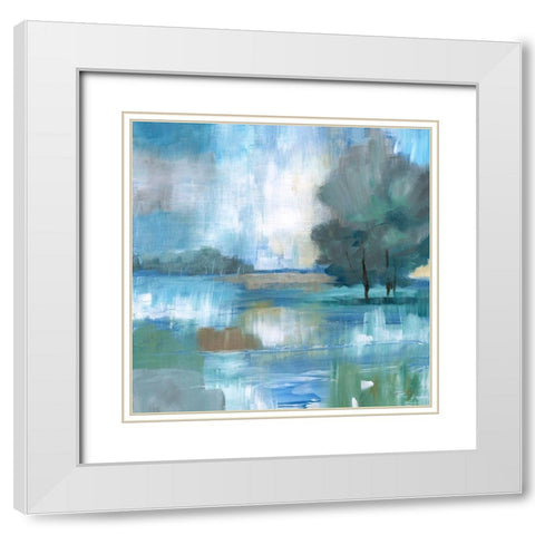 Morning Light White Modern Wood Framed Art Print with Double Matting by Nan