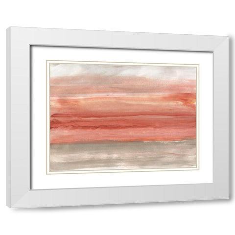 Oasis Sky White Modern Wood Framed Art Print with Double Matting by Nan