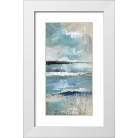 Distant Drama I White Modern Wood Framed Art Print with Double Matting by Nan