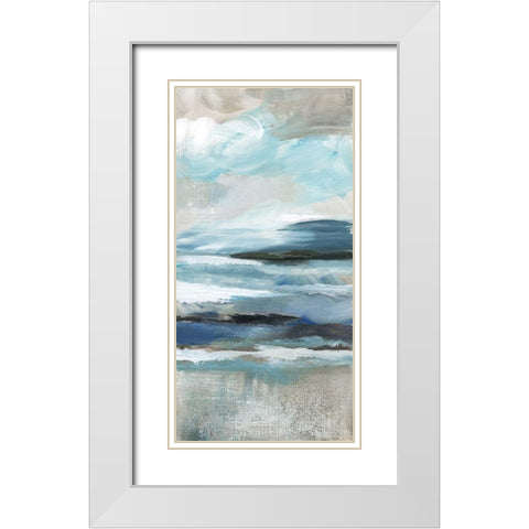 Distant Drama II White Modern Wood Framed Art Print with Double Matting by Nan