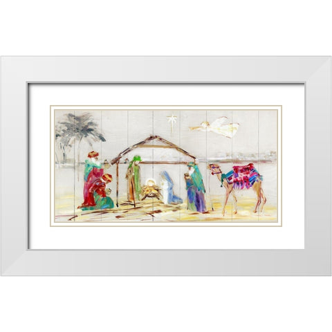 Nativity White Modern Wood Framed Art Print with Double Matting by Swatland, Sally